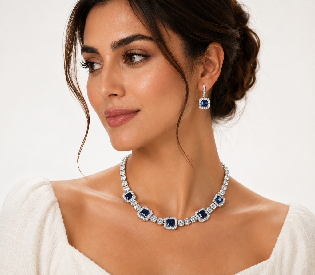 Imperial Serenissima Royal Sapphire Choker Necklace Campaign