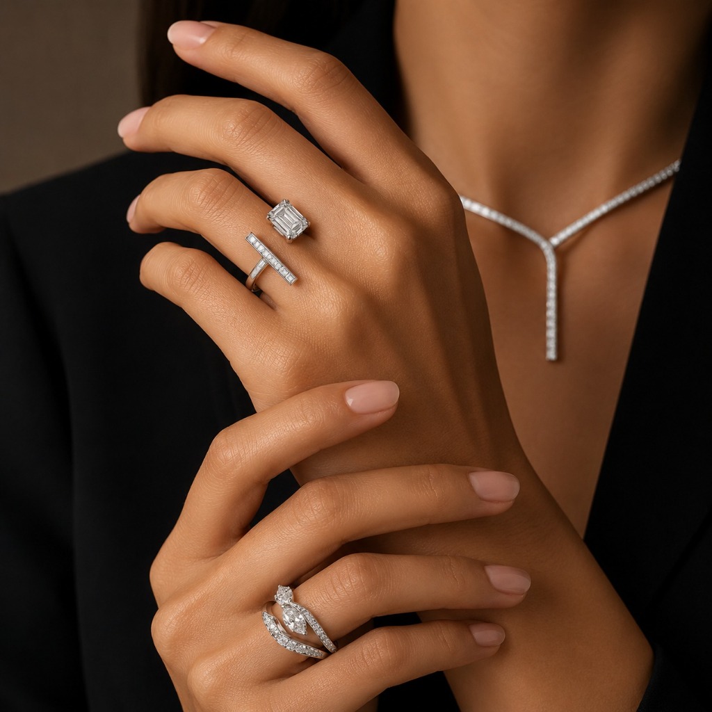 The Pantheon Geometric Diamond Solitaire and Y-Necklace