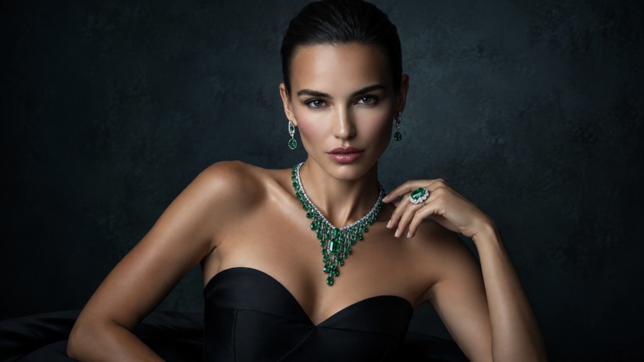 BJAAN Roma Emerald & Diamond High Jewelry Campaign